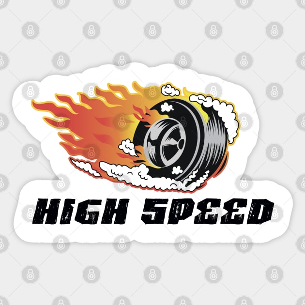 HIGH SPEED Sticker by BYVIKTOR